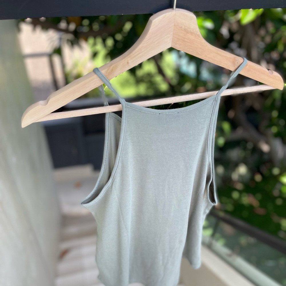 ๐ splendid high neck tank in sage - Picture 7 of 11